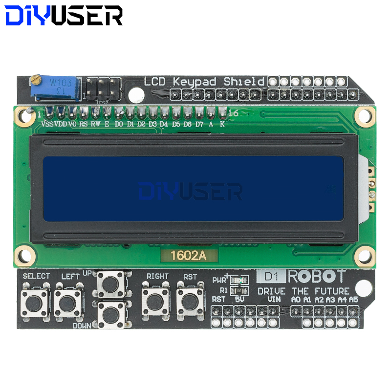 DIYUSER 1602 LCD Keypad Shield - Lcd 1602 评论和价格