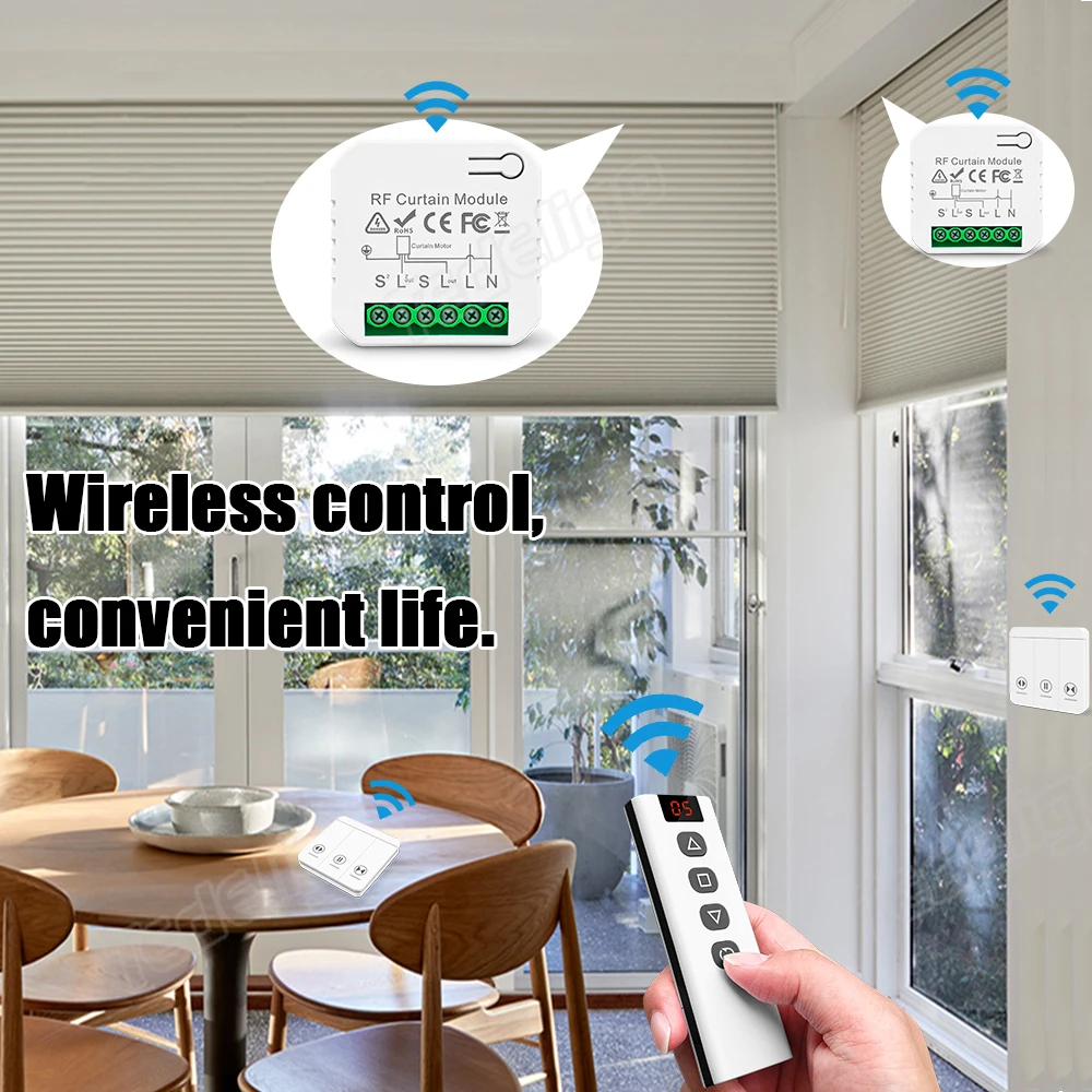 433 MHz RF Curtain Switch Modu - Ir Remote Module 评论和价格