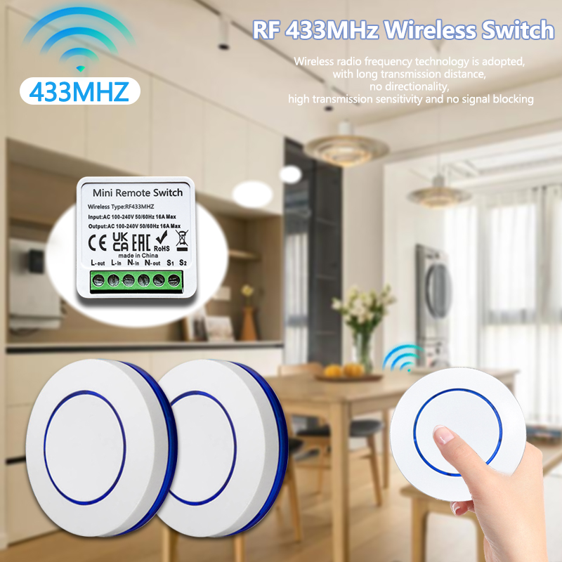 433HMz Wireless Light Switch 1 - Ir Remote Module 评论和价格