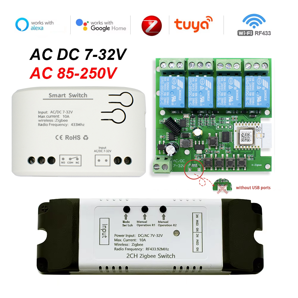Tuya Zigbee Remote Control Sma - Relay Module 4 Channel 评论和价格