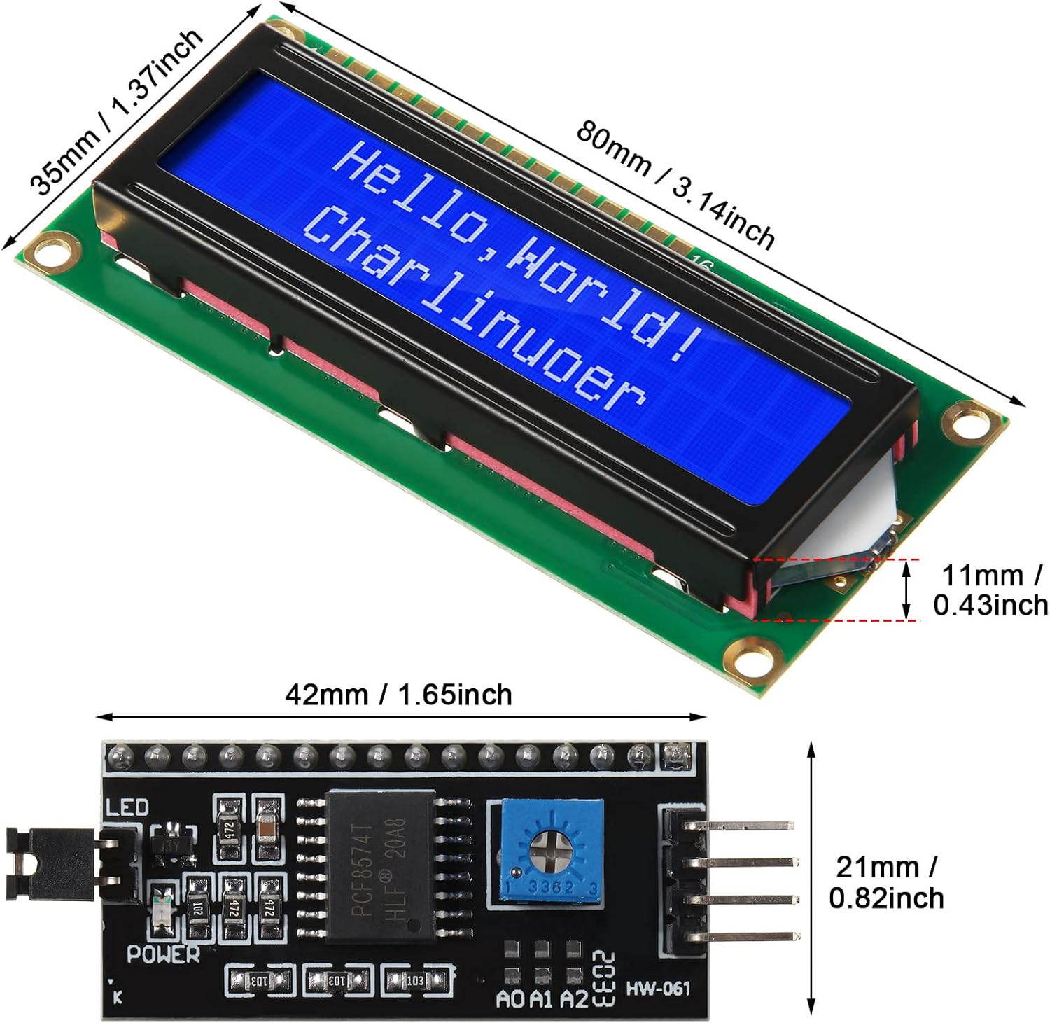 1Set 1602 LCD 20*4 Blue Screen - Lcd 1602 评论和价格