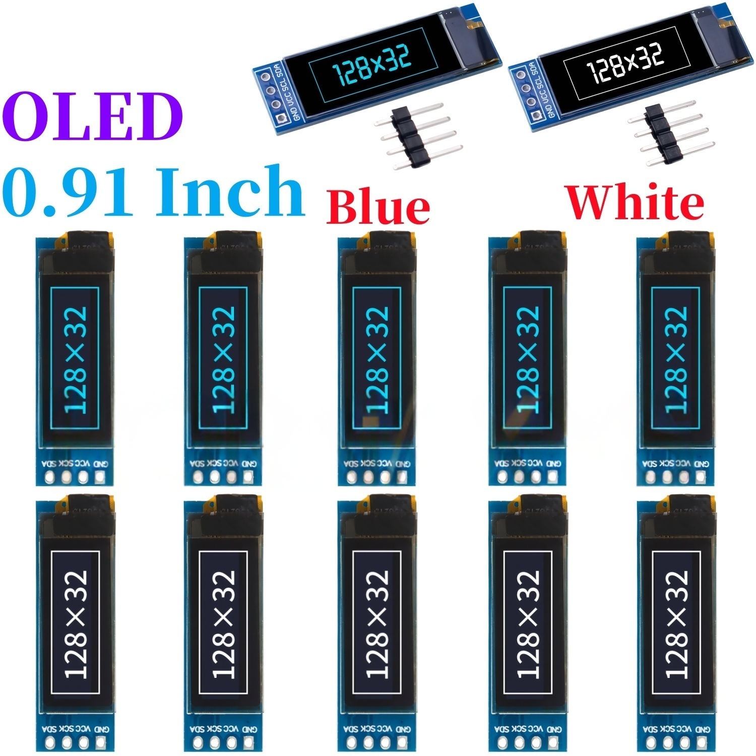 XZG 1-20PCS 0.91 Inch 128x32 I - Ssd1306 评论和价格
