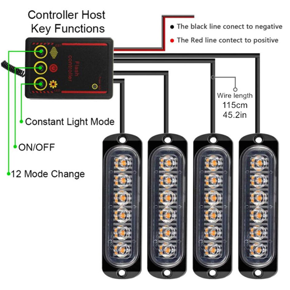 Car Front Grille Lighting 12V  - Buzzer Module 评论和价格