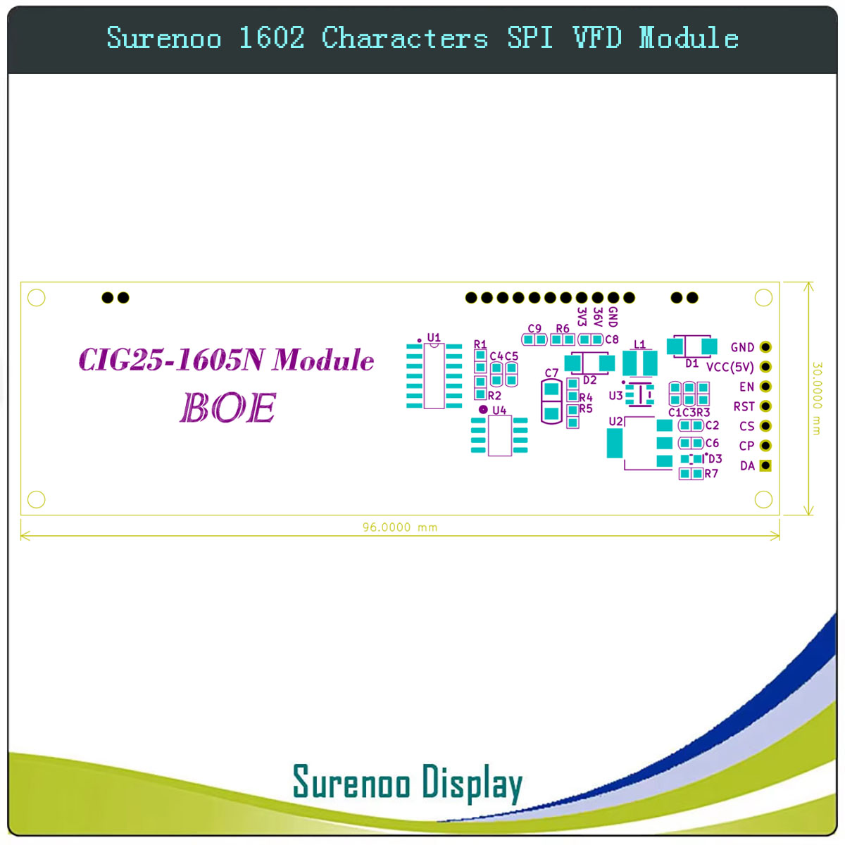 Surenoo 7P Serial SPI 1602 162 - Lcd 1602 评论和价格